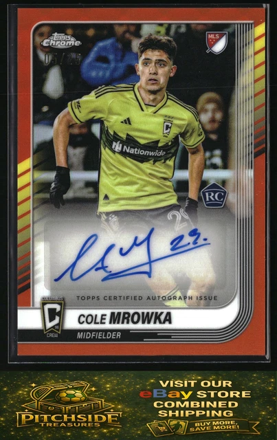 2025 Topps Chrome MLS #CA-CM Cole Mrowka Orange Rookie Auto /25
