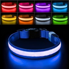 PcEoTllar Light Up Dog Collar Rechargeable Waterproof Color Changing Night