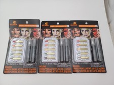 Happy Halloween Pencil Crayon Makeup Kit NEW - 3 Pack Pencils Crayons
