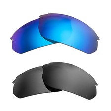 Walleva Two Pairs Polarized Lenses for Smith Parallel 2 - Ice Blue  Black