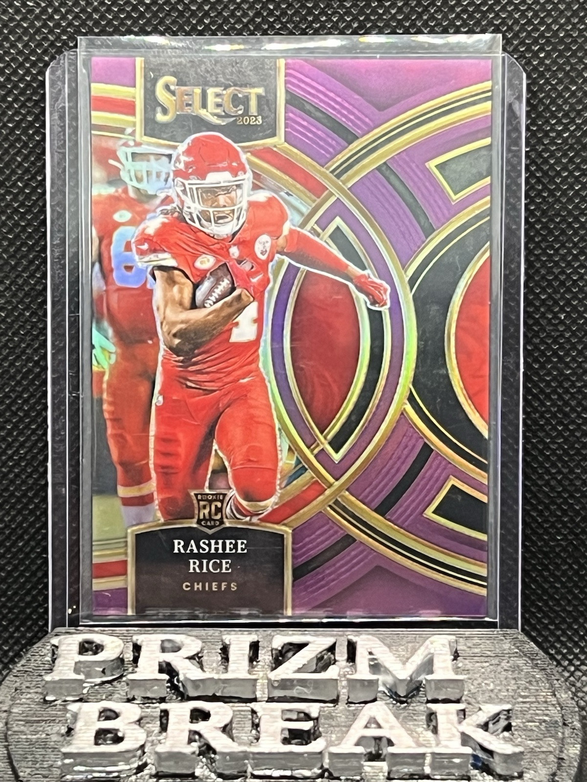 2023 Panini Select Rashee Rice RC Rookie Premier Purple Prizm /75 Chiefs #132 🏈