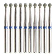 Dental Diamond Burs Surgical Long Round Ball 801L/016M Friction Grip Multi-Use