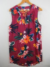 Old Navy Tropical Floral Sleeveless Dress Women Large Beachy Keyhole Sundress