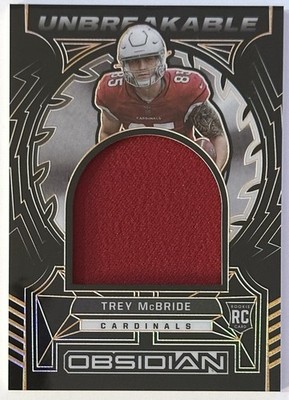2022 Trey McBride Obsidian Unbreakable Patch No. UM-TMB 72/75
