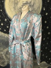 Vintage 40s Silk Floral Glamorous Old Hollywood Dressing Robe