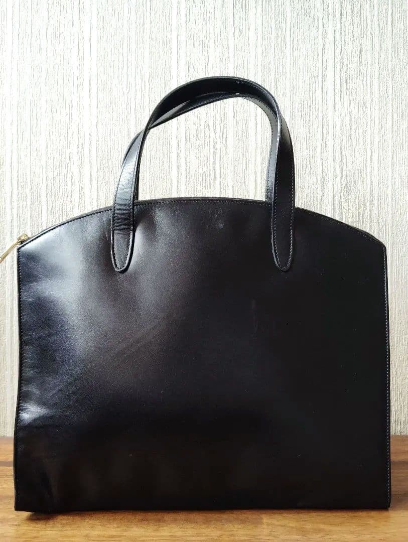 GUCCI Leather Black Handbag Tote Bag Women's thumbnail 3