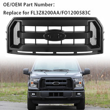 For Ford F-150 F150 Xlt 2015 2016 2017 Front Upper Grille Grill Matte Black For Ford F-150 F150 Xlt 2015 2016 2017 Front Upper Grille Grill Matte Black