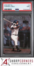 2000 METAL #24 CHIPPER JONES BRAVES HOF PSA 9