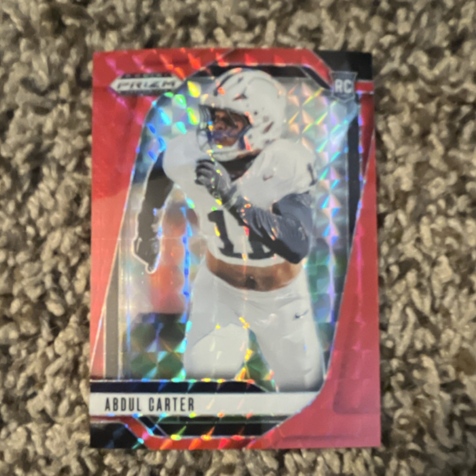 2025 Panini Prizm Draft Picks Abdul Carter #102 Red Finite Prizm /125 RC