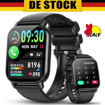 Bluetooth Smartwatch Schrittzähler Armbanduhr Sport Fitness Tracker Herren Damen