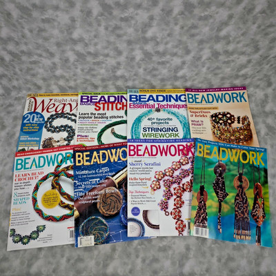 Beadwork Beading Basics Magazines Lot 8 Jewelry Making Patterns 1999-2016 Crafts