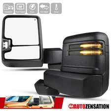 Fit 2019-2025 Silverado 1500 Power Heat Tow Mirrors+Temp Sensor+Smoke LED Signal