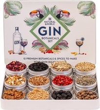 Gin Botanicals and Infusions Gift Kit. Set of 12 Finest Botanicals and Spices f