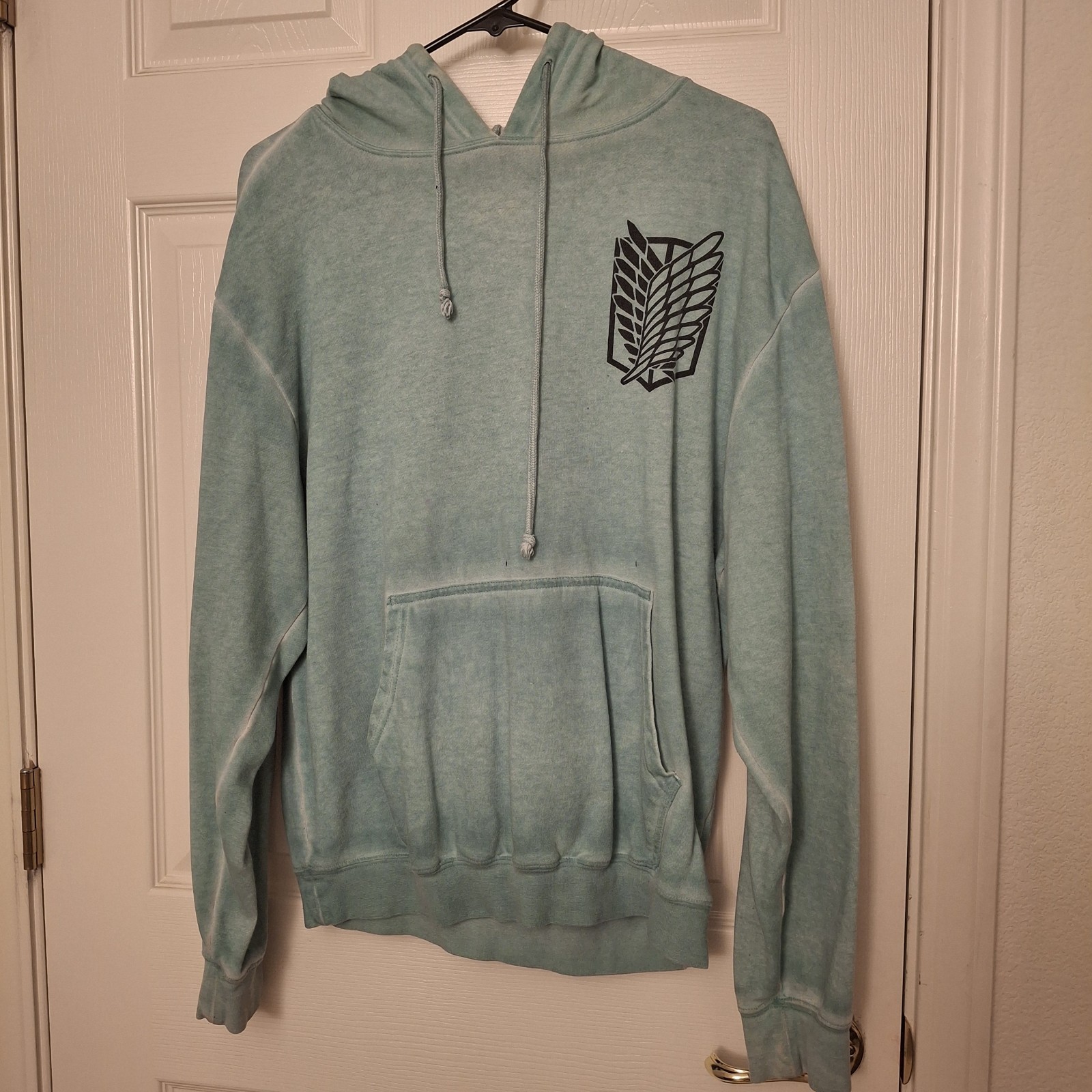 Attack on Titan Scout Hoodie - Green - Mens Small - Worn but Good Condition