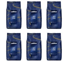 6 Lavazza Super Crema Whole Bean Coffee Medium Espresso Roast 2.2 lb (Pack of 6)