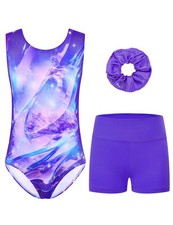 Leotards for Girls Gymnastics Size 8-9 Years Old Blue Tank Gym Leos Dance Bod...
