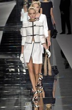 Vintage Valentino s/s 2008 dress Runway Black  White Skirt Suit Set