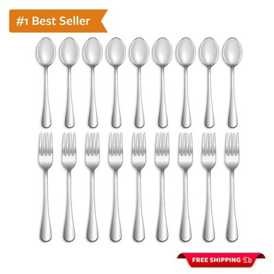 Comfortable 8-Piece Cutlery Set - Sturdy Forks & Teaspoons for Dining Elegance