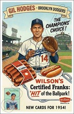 1954 Wilson Franks Baseball Cards 7