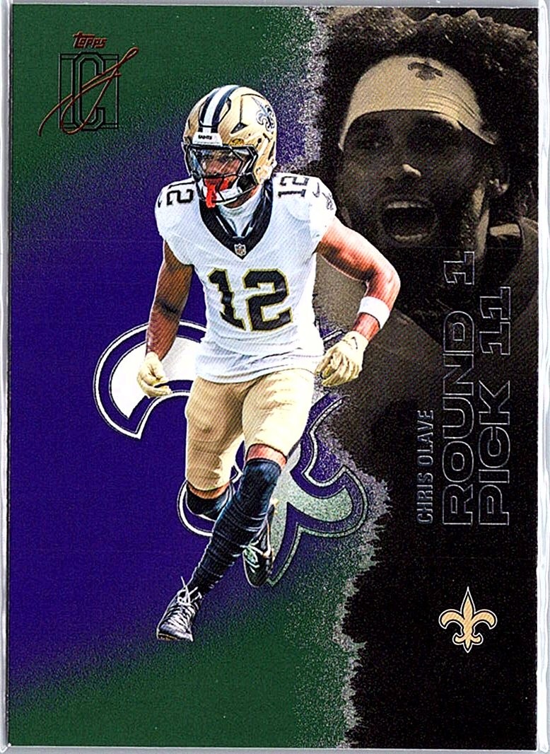 2025 Topps Signature Class #39 Chris Olave Green & Purple