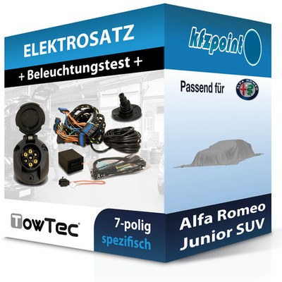 Für Alfa Romeo Junior SUV 04.2024-jetzt TOWTEC E-Satz 7polig fahrzeugspezifisch