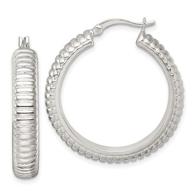 925 Sterlingsilber 6 mm dicke kleine klassische Creolen 1,3 cm