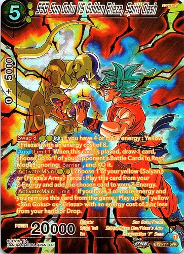 SSB Son Goku VS Golden Frieza, Spirit Clash BT21-111 Dragon Ball Super Wild Resurgence card