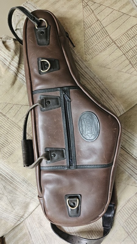 Levy's Premium Leather Alto Sax Gig Bag, soft case
