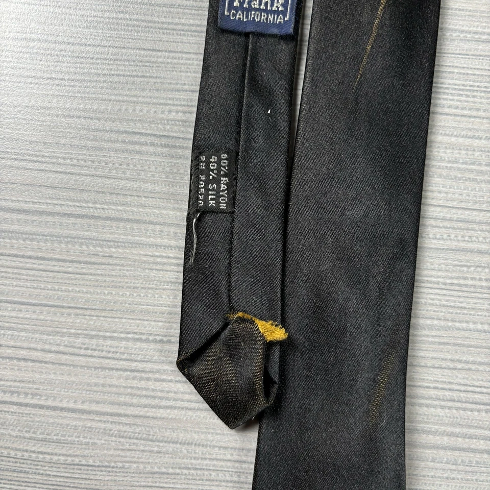 Lote de corbatas ajustadas vintage Harris & Frank para hombre negras marrones años 50 60 Foto 4 de 4