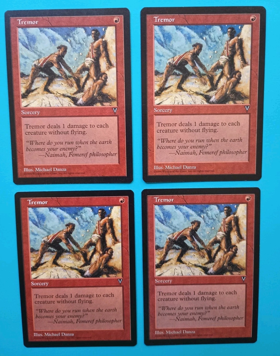Magic the Gathering MTG Visions TREMOR  X 4 VLP/EX C 1997 Nice!