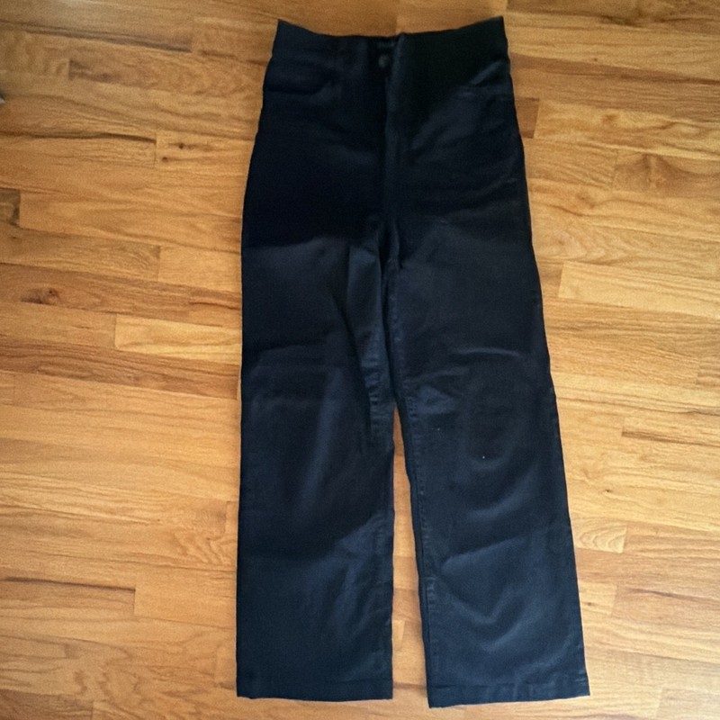 JOE'S Women's Wide-Leg Black Rinse Denim Jeans, Zip, Pockets, Logo