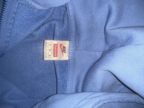 Supreme Nike Blue Zip Hoodie - Picture 2 of 2