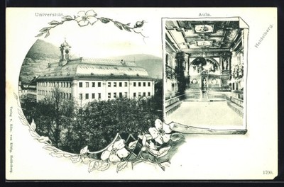 Heidelberg, Universität, Aula, Ansichtskarte 
