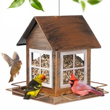 Bird Feeders, Heavy Duty Metal Bird Feeder for Outdoors Hanging, Weatherproof...