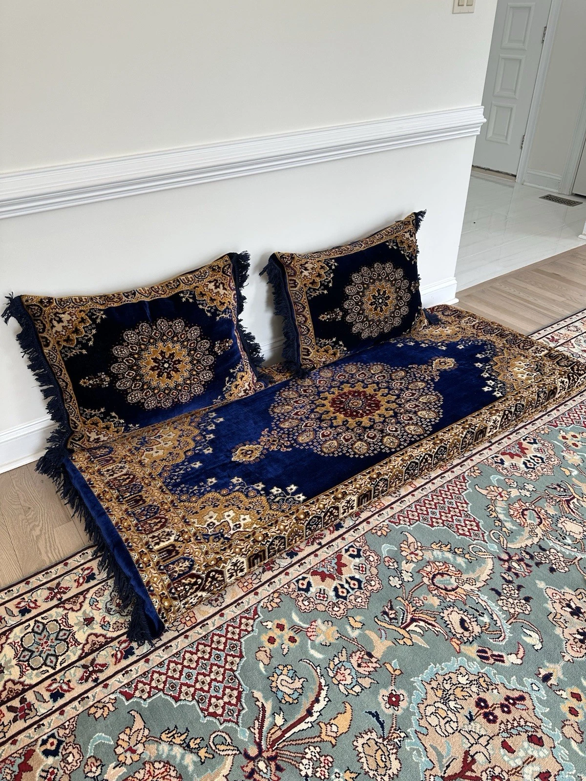 Afghan Toshak covers,Arabic Floor Couch, Turkish Floor Cushion, blue Toshak cove
Opens in a new wind