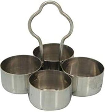 Stainless Steel Chopda for Kumkum Roli Chawal Tilak Pooja
