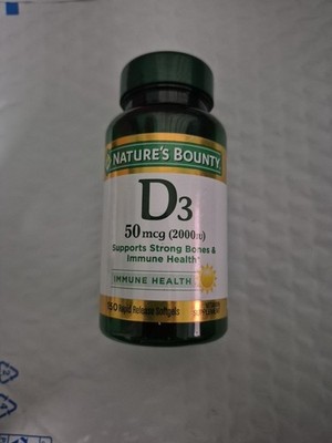 Vitamin D3 50mcg (2000IU) 150 Rapid Release Nature's Bounty
