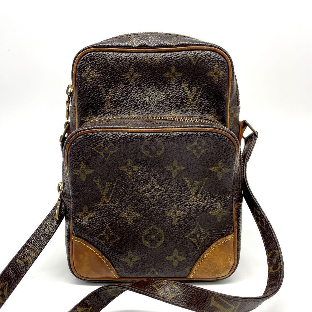 LOUIS VUITTON Amazon Monogram Crossbody Bag PVC Leather Brown Made in Japan  