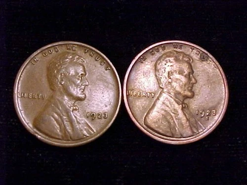 1923-P XF and 1923-S Fine Lincoln Cents.  A (2) Two Coin Lot.