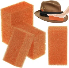 6 Pieces Felt Hat Cleaning Sponges Cleaner Western Brush...