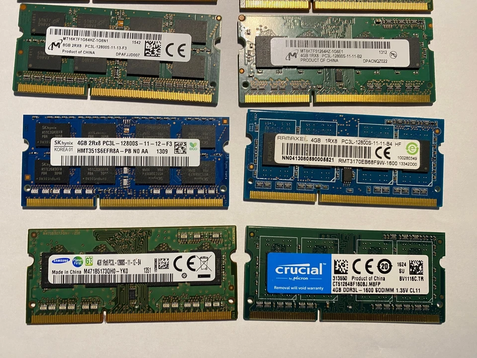 JOBLOT DDR3 PC3 LAPTOP RAM (10 X 4GB STICKS ) 40GB TOTAL MIXED SPEEDS - Image 4 of 4