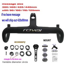 Carbon Drop Bar 380-440mm Internal Wiring Integrated Handlebar with Bike Spacer