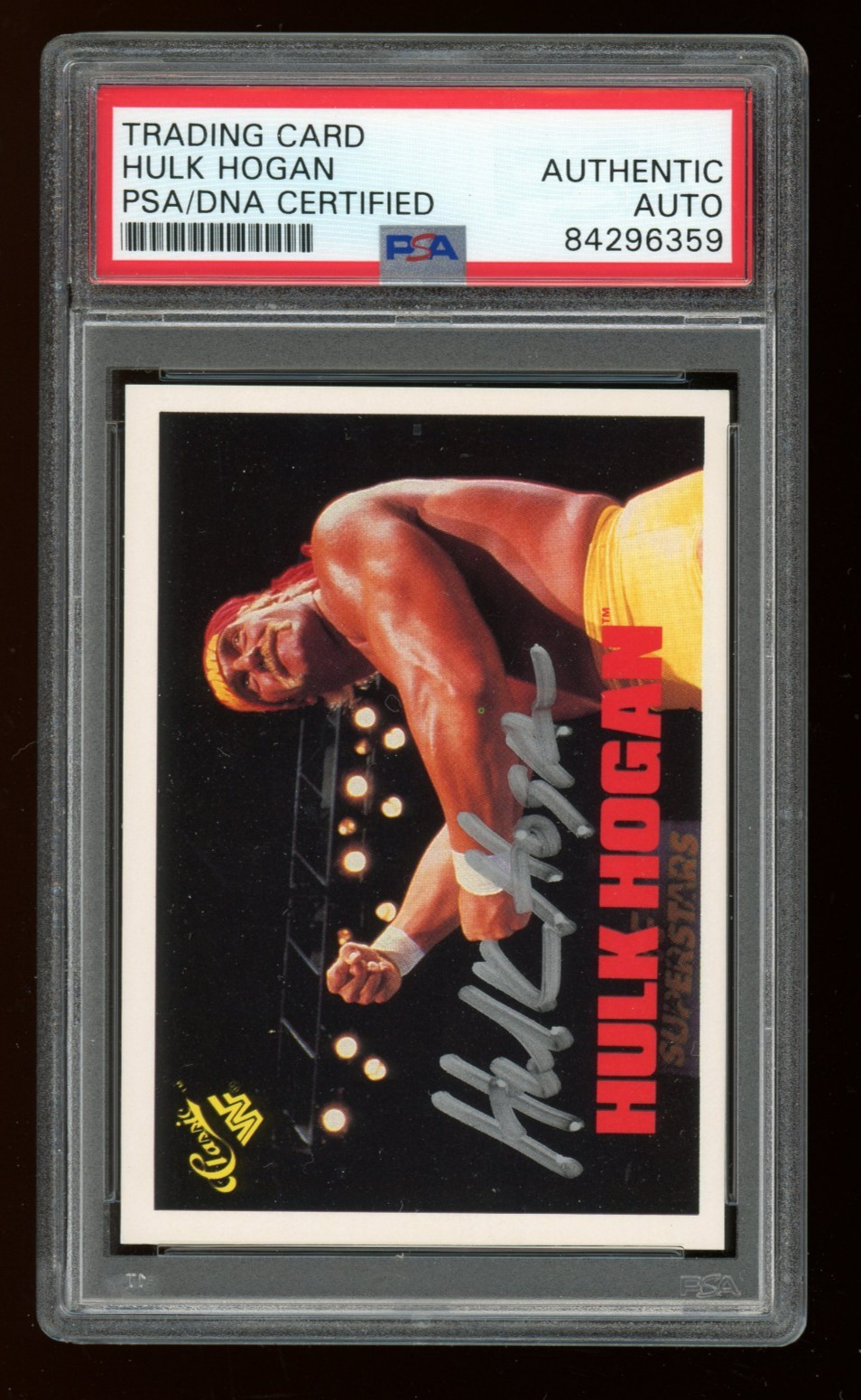 Hulk Hogan PSA/DNA 1990 Classic WWF #102 Card Auto Signed HOF 359
