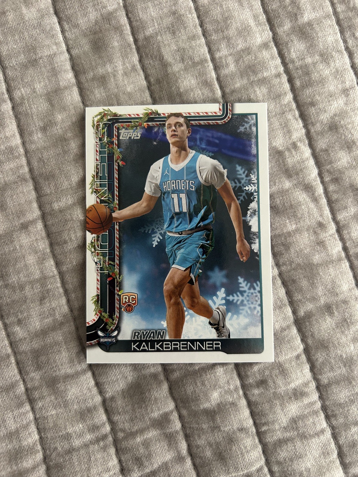 2025-26 Topps Holiday Ryan Kalkbrenner RC Plaid Rookie #H194 Hornets