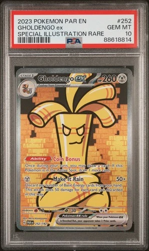 2023 Pokemon Paradox Rift Gholdengo ex 252/182 Special Illustration Rare PSA 10
