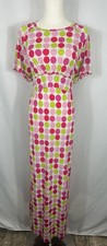 Womens Polka Dot Maxi Dress Costume Dot Day Teacher Kidcore Rainbow Whimsical