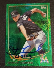 Steve Cishek Autograph Signed 2013 Topps Green Foil Miami Marlins