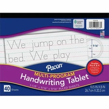 Pacon Multi-Program Handwriting Tablet 8"x10-1/2" GK 40Shts WE 2478