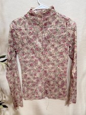 NWT Long Sleeve Lace Sheer Top