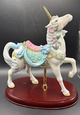 Vintage 1987 Lenox White Carousel Unicorn Porcelain